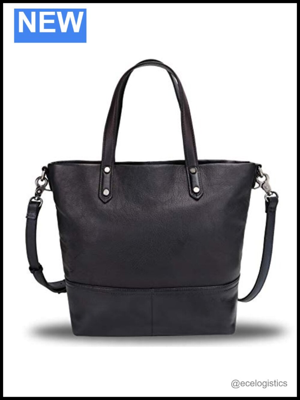 Genuine Leather Satchel Handbag - Women's Top Handle Crossbody Shoulder Tote,